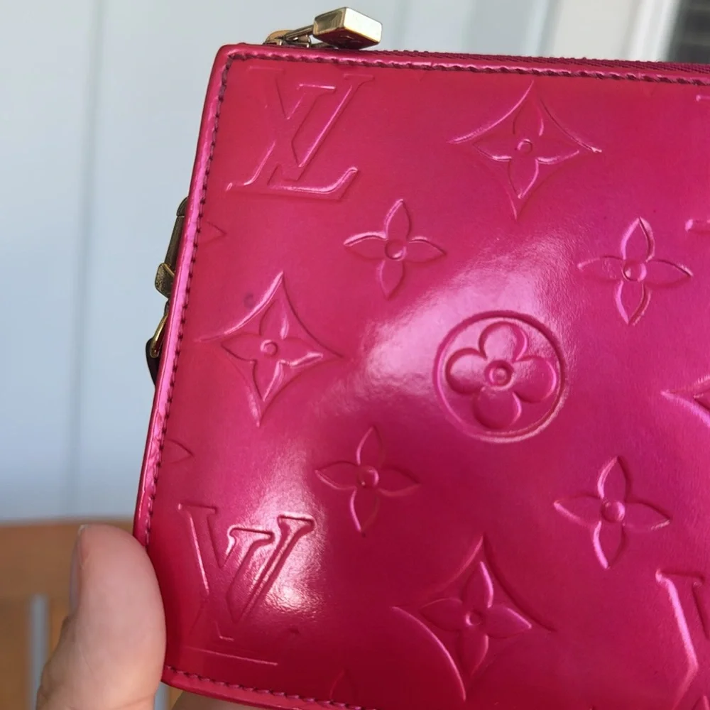 Louis Vuitton Vernis Monogram Pochette Accessoires Pink Bag with COA - Picture 13 of 13